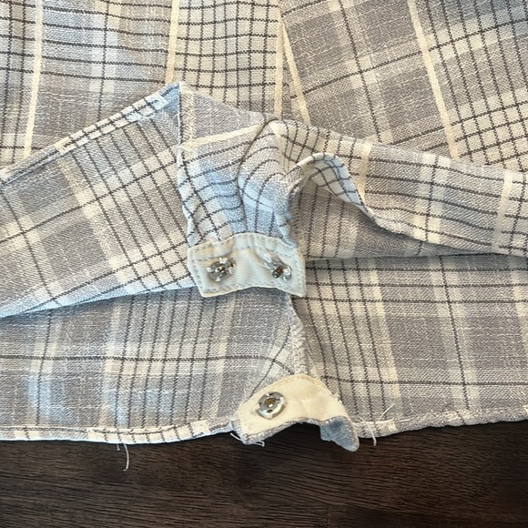 Grey and white plaid dress with built in shorts - Picture 3 of 7